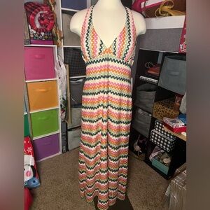 JCPenney Colorful Zigzag Maxi Dress